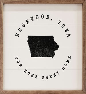 Personalized City State Sweet Home White